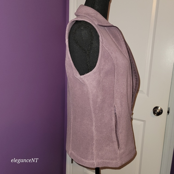 Columbia Lavendar Zipup Sleeveless Fleece Jacket Sz: Small - Picture 2 of 9